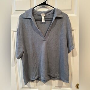 H&M Grayish Blue Pullover Shirt